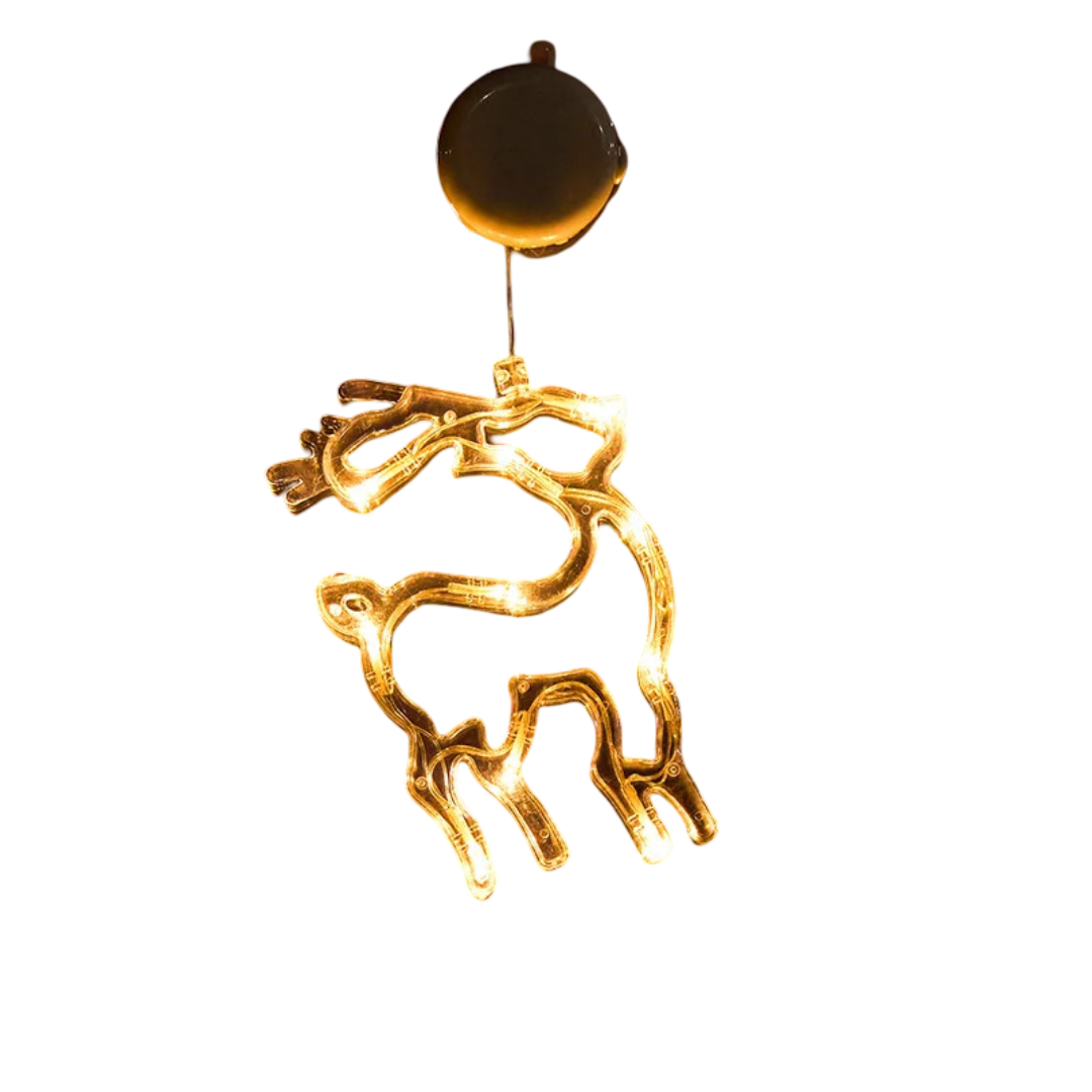 LED-fönsterdekorationer för jul