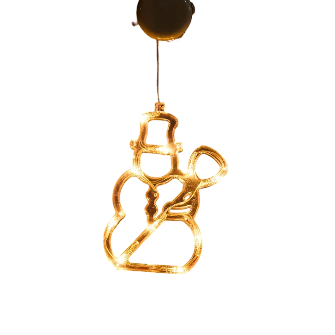 LED-fönsterdekorationer för jul