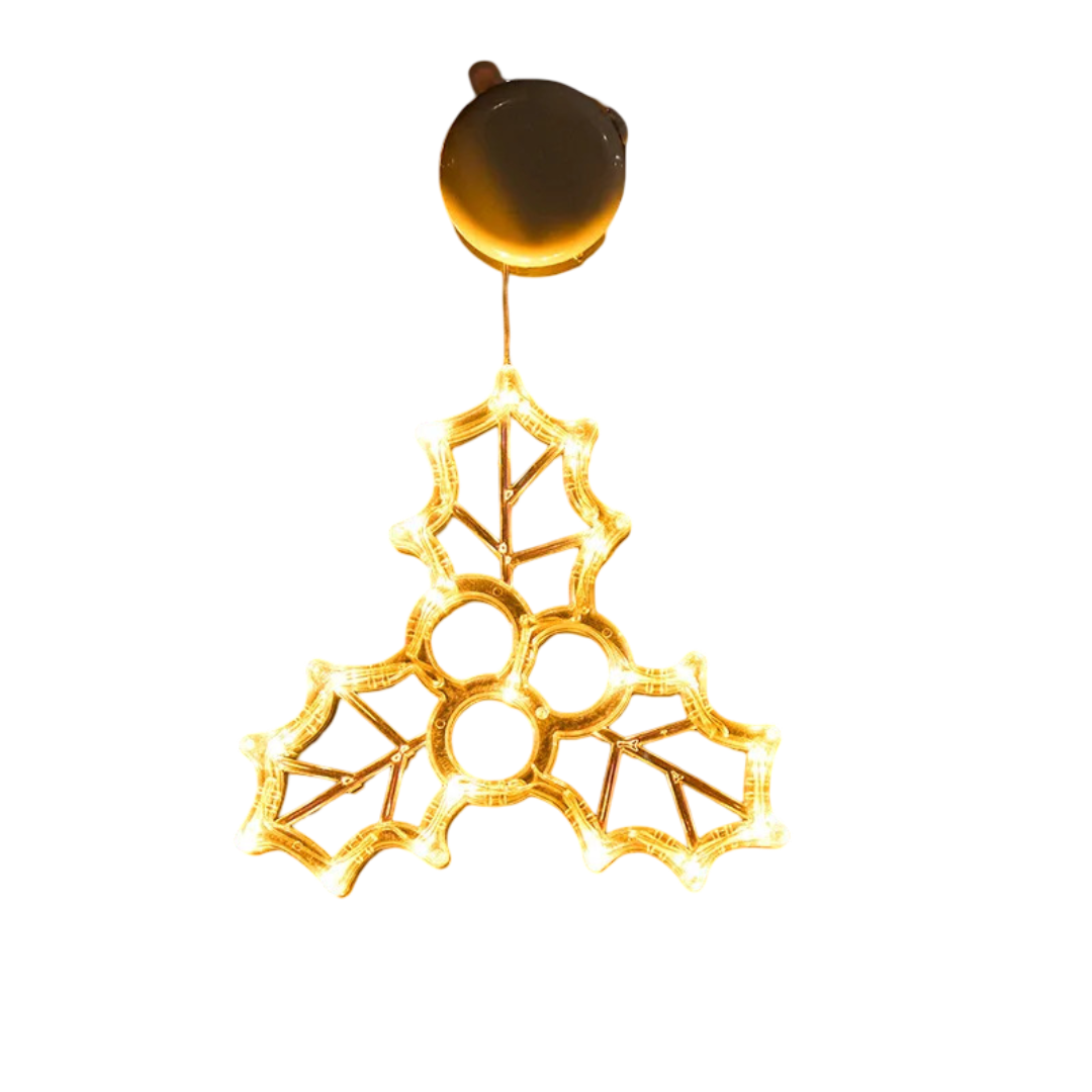 LED-fönsterdekorationer för jul