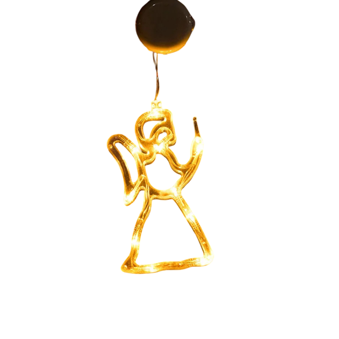 LED-fönsterdekorationer för jul