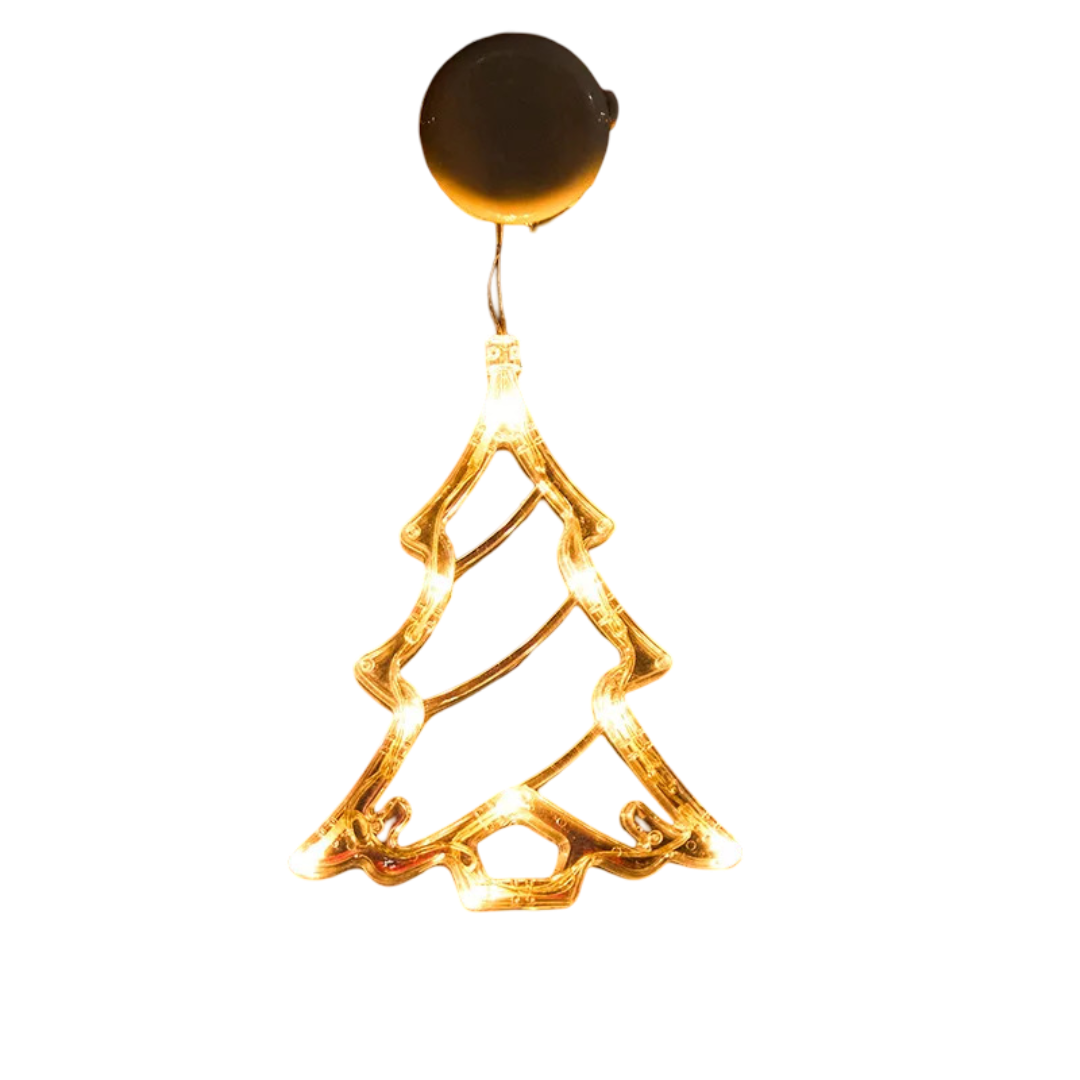 LED-fönsterdekorationer för jul