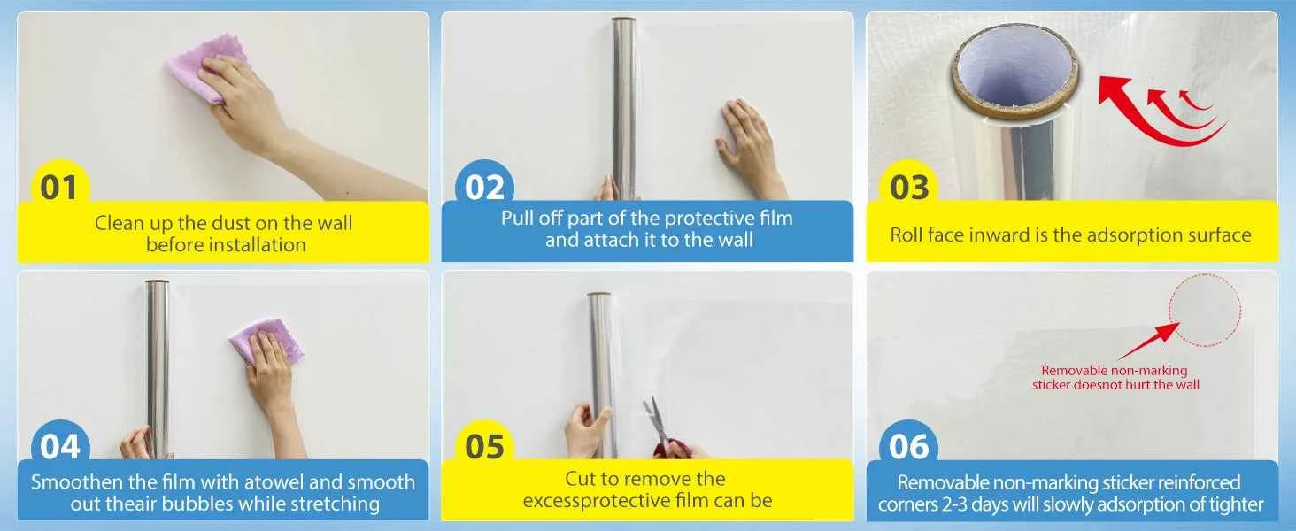 Transparent Wallpaper Kitchen Electrostatic Adsorption Protective Film Oil Proof Wall Sticker Decorative Film Wall Papers Home