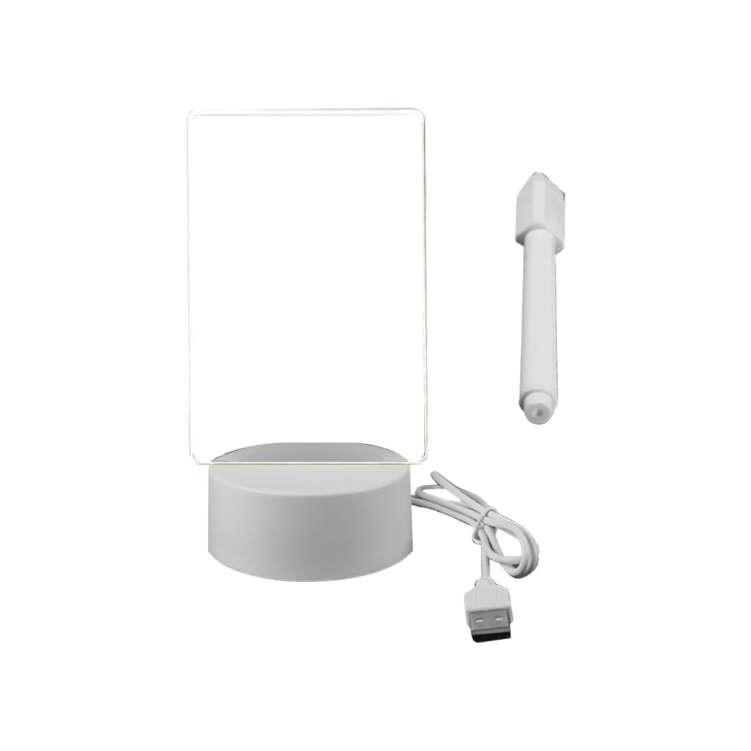 LED-nattlampa med skrivtavla