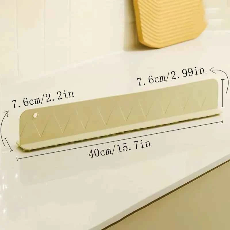 1pcs Silicone Sink Baffle Splash Guard With Suction Cups Non Slip Water Dam For Washing Dishes And Vegetables Adhesive Partition