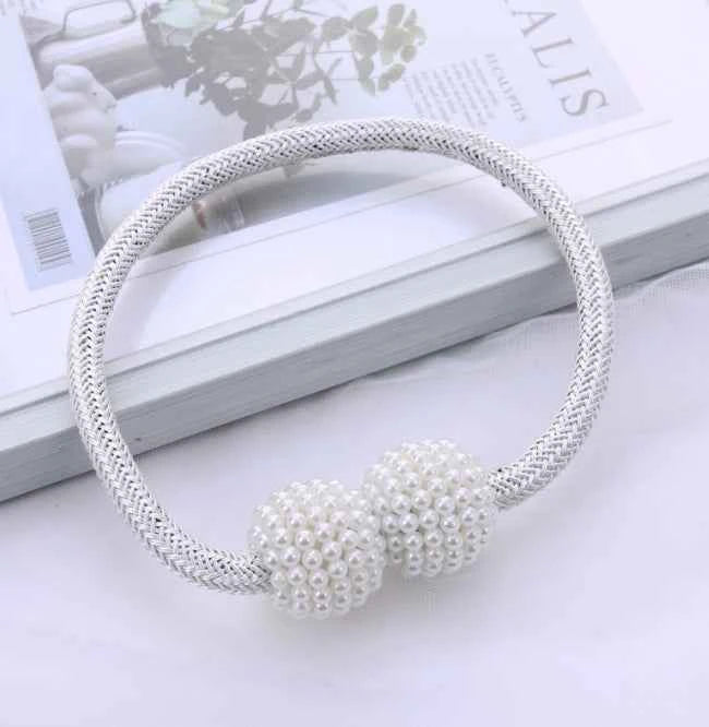 1/2PCS Pearl Magnetic Curtain Clip Curtain Holders Tie Back Buckle Clips Hanging Ball Buckle Tie Back Curtain Decor Accessories
