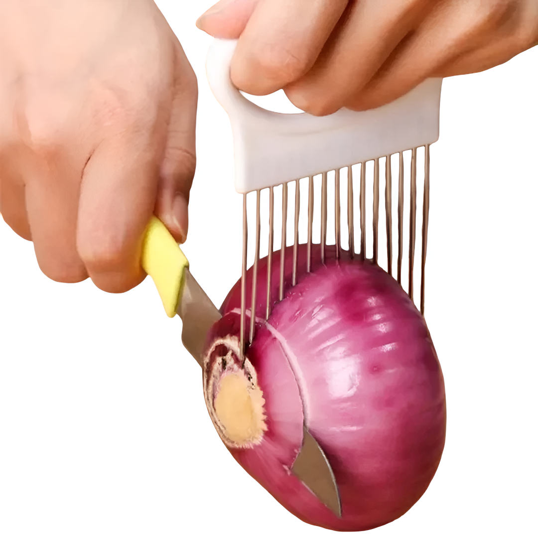 Lökskärare med rostfritt stålhållare