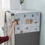 Refrigerator Dust Cover with Storage Bag Washable Printing Multi-purpose Household Washing Machine Cabinet Dust Protection Cover