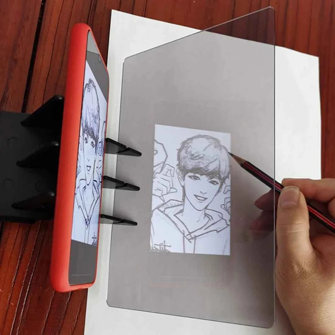 Optical Clear Drawing Board, Portable Optical Tracing Board Image Draw Board Tracing Drawing Projector Optical Painting Board