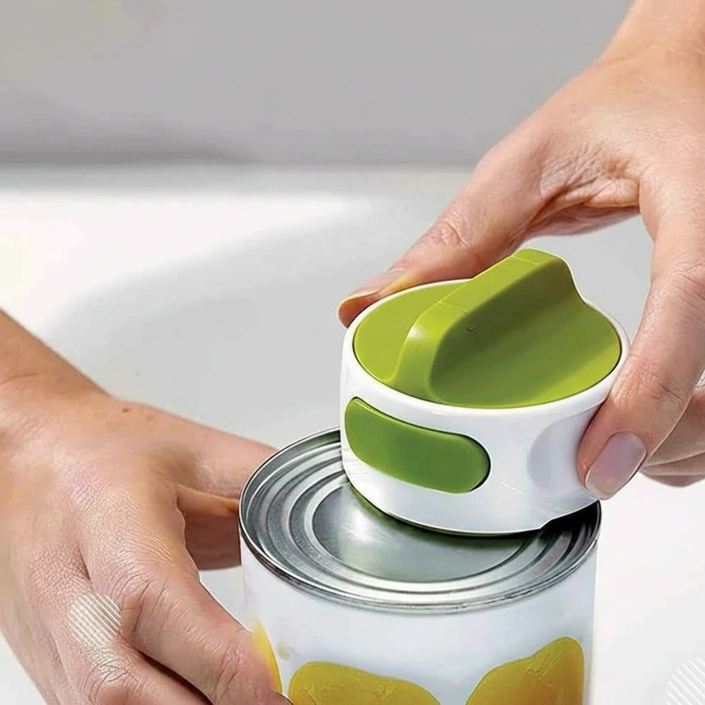 Portable Manual Can Opener Beer Can-Do Compact Mini Can Opener Kitchen Gadgets Tool Easy Twist Release Safety Open Jar