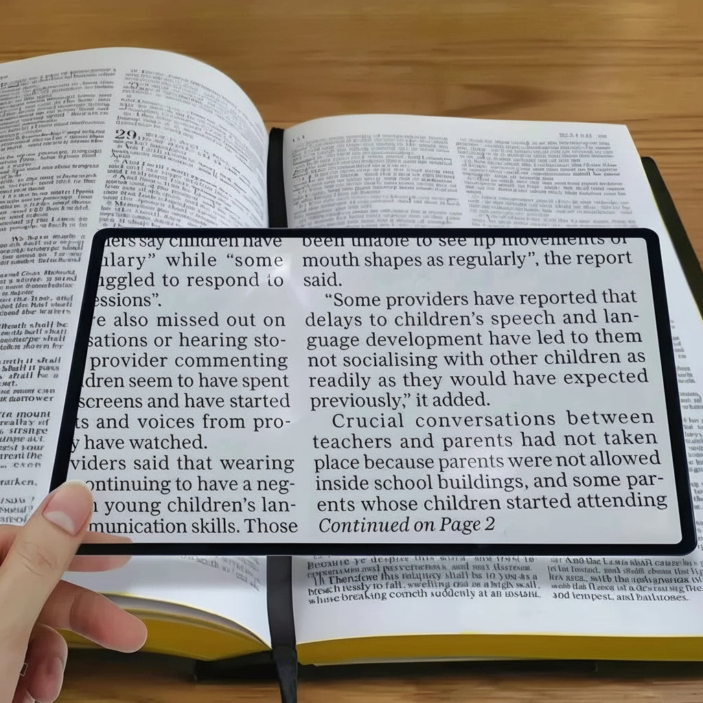 Full Page Large Sheet Magnifier Magnifying Glass Reading Aid Glass Page Magnifying Lens Reading Magnifier