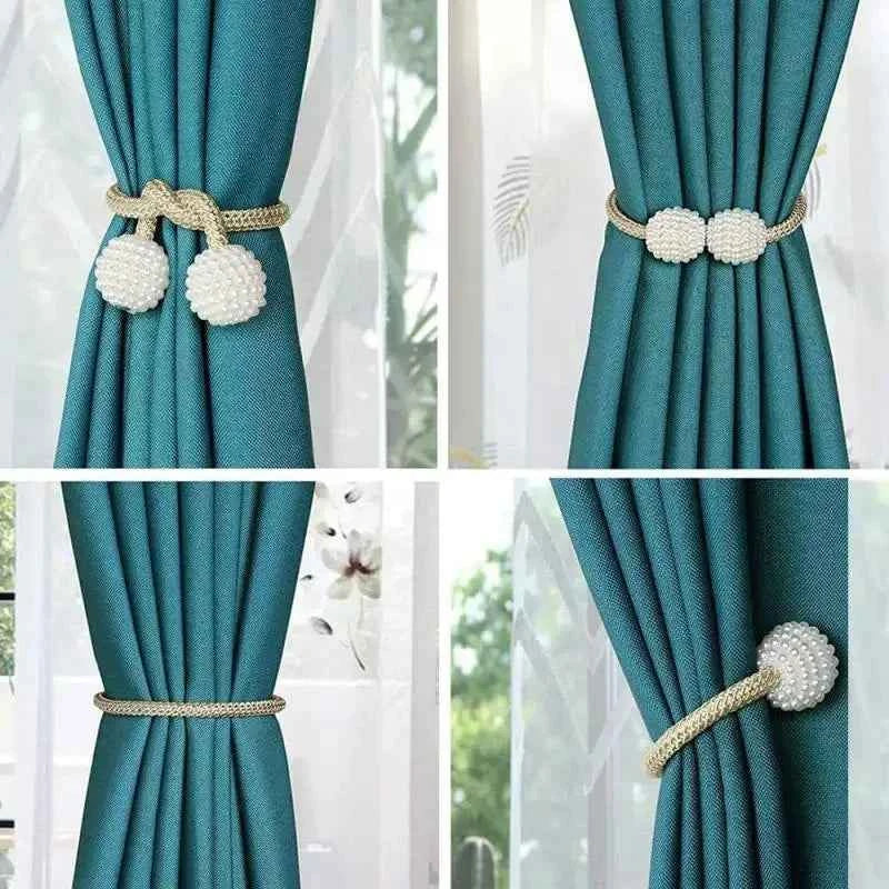 1/2PCS Pearl Magnetic Curtain Clip Curtain Holders Tie Back Buckle Clips Hanging Ball Buckle Tie Back Curtain Decor Accessories