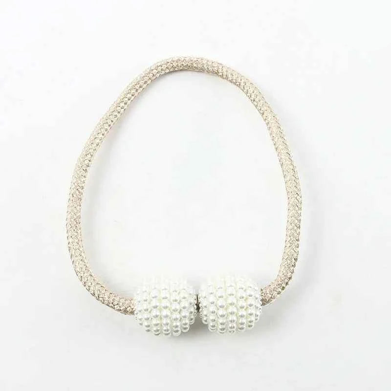1/2PCS Pearl Magnetic Curtain Clip Curtain Holders Tie Back Buckle Clips Hanging Ball Buckle Tie Back Curtain Decor Accessories
