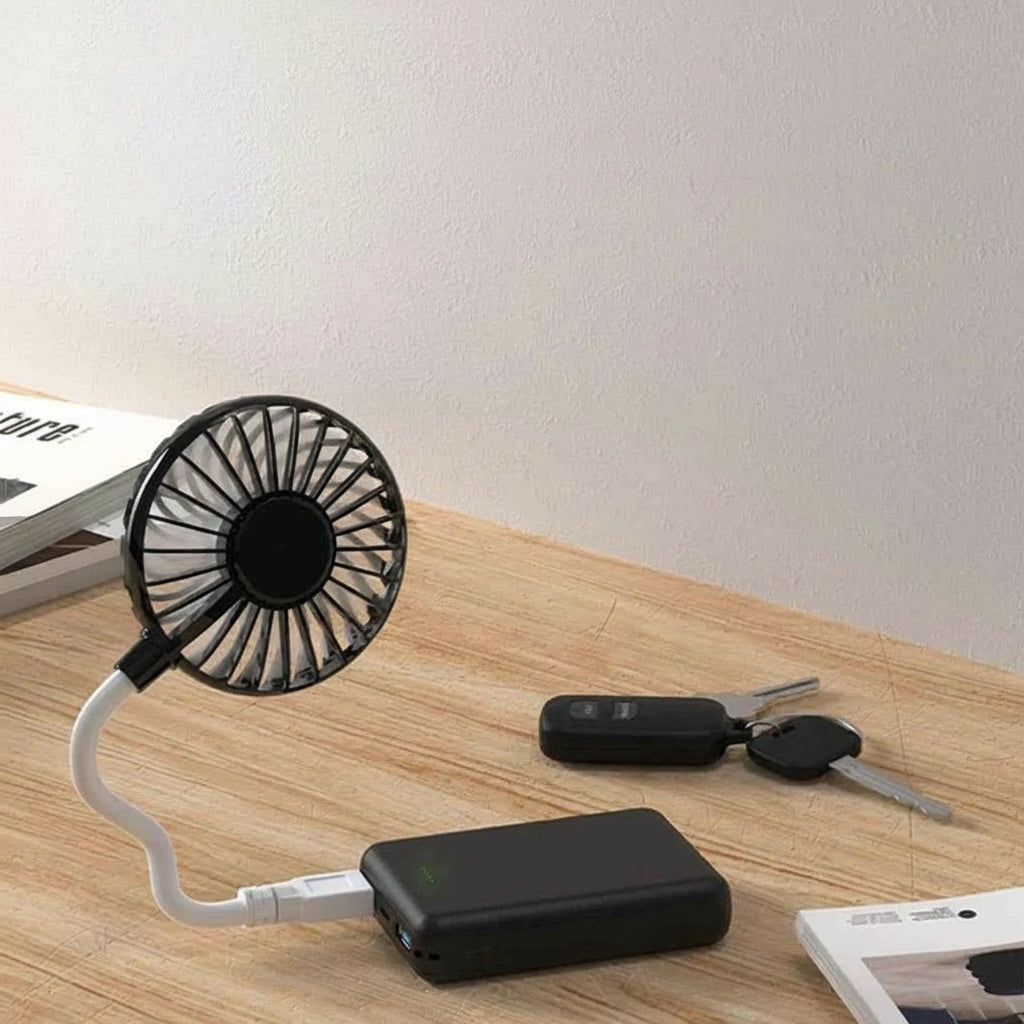 USB Rechargeable Handheld Fan Silent Cooling Power Bank Wireless Mini Play Plug Fans Summer Outdoors and Travel