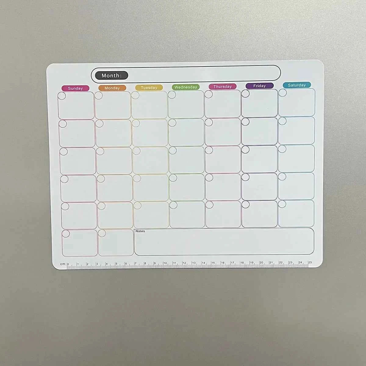 A refrigerator magnet ,monthly and weekly planner, magnetic calendar sticker, soft magnetic note sticker, message board