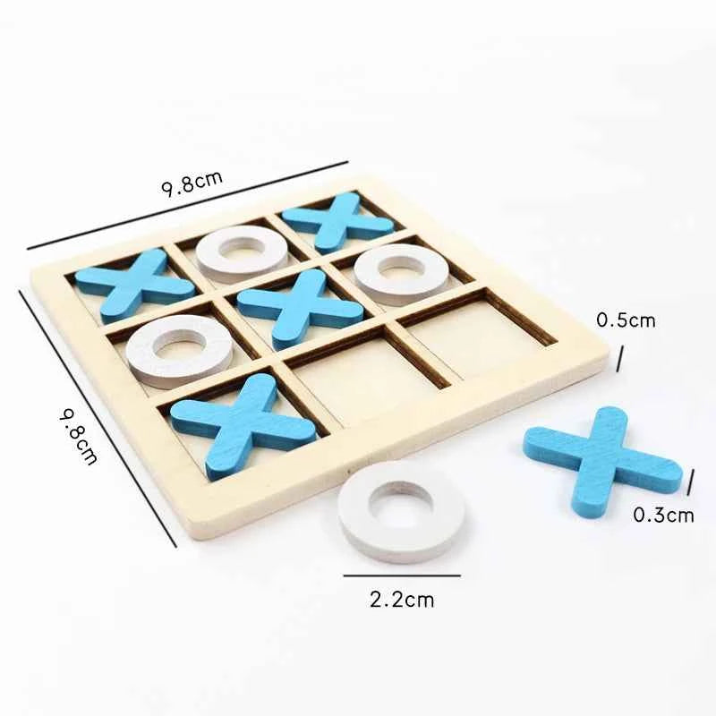 Montessori Play Game Wooden Toy Mini Chess Interaction Puzzle Training Brain Learing Early Educational Toys For Children Kids