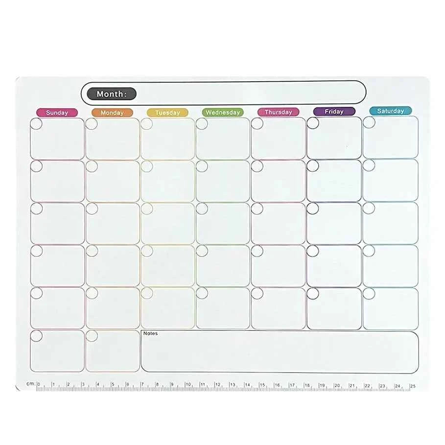 A refrigerator magnet ,monthly and weekly planner, magnetic calendar sticker, soft magnetic note sticker, message board