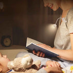 Hopfällbar boklampa med klämma