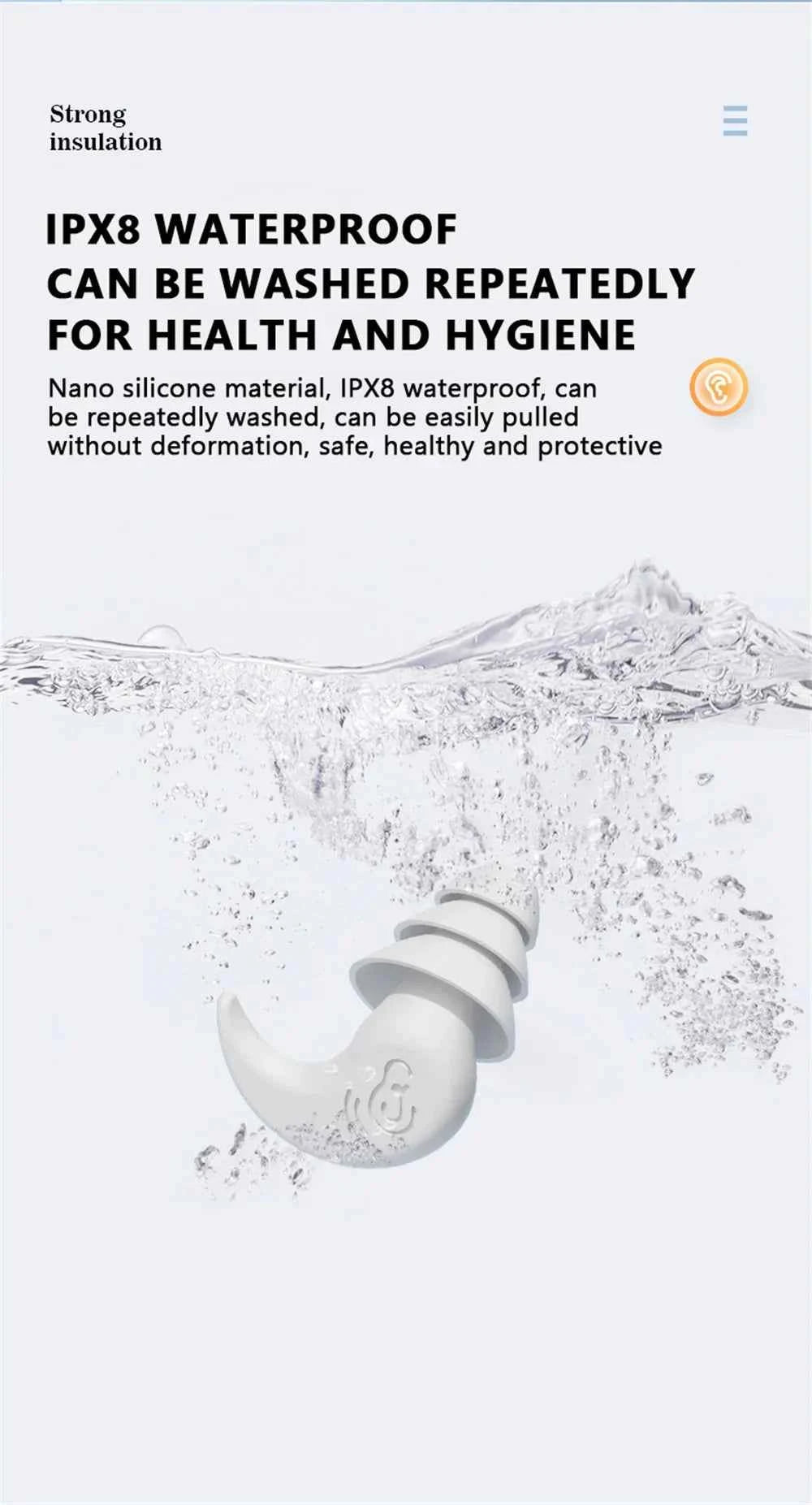 Vattentäta Silikonöronproppar