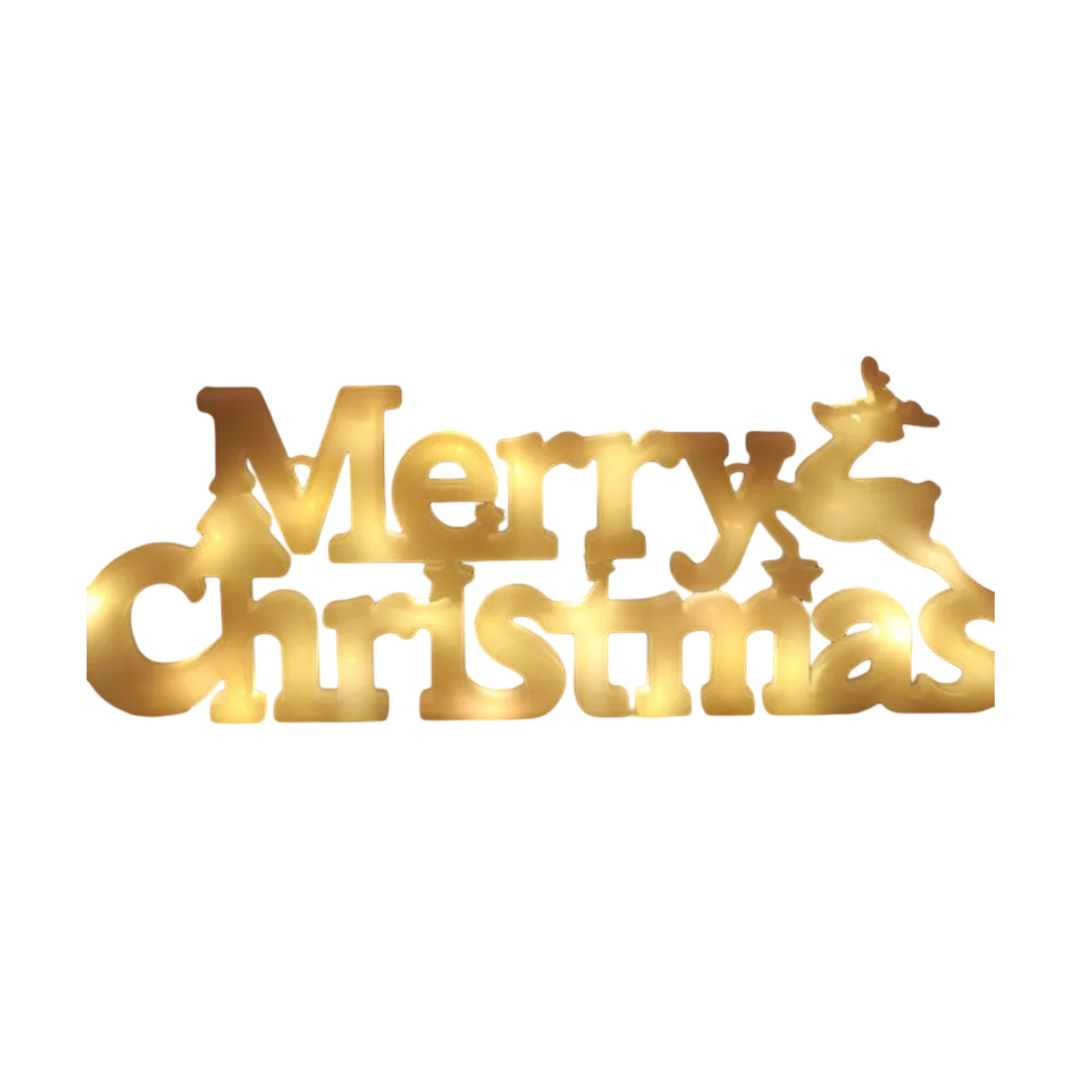 LED-julbelysning med bokstäver