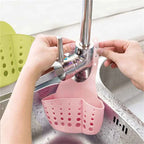 Home Storage Drain Basket Kitchen Sink Holder Adjustable Soap Sponge Shlf Hanging Drain Basket Bag Kitchen Accessories